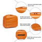 Kono 14 Inch Lightweight Polypropylene Hard Shell Suitcase With TSA Lock - Orange