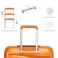 Kono 20 Inch Lightweight Polypropylene Hard Shell Suitcase With TSA Lock - Orange