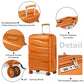 Kono 28 Inch Lightweight Polypropylene Hard Shell Suitcase With TSA Lock - Orange