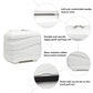 Kono 14 Inch Lightweight Polypropylene Hard Shell Vanity Case - White