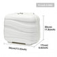 Kono 14 Inch Lightweight Polypropylene Hard Shell Vanity Case - White