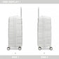 Kono 14/20 Inch Lightweight PP Hard Shell 2 Piece Suitcase Set With TSA Lock And Vanity Case - White