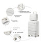 Kono 14/20 Inch Lightweight PP Hard Shell 2 Piece Suitcase Set With TSA Lock And Vanity Case - White