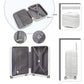 Kono 14/20 Inch Lightweight PP Hard Shell 2 Piece Suitcase Set With TSA Lock And Vanity Case - White