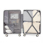Kono 20 Inch Lightweight PP Hard Shell Suitcase With TSA Lock - White