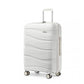 Kono 24 Inch Lightweight Polypropylene Hard Shell Suitcase With TSA Lock - White