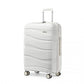 Kono 24 Inch Lightweight Polypropylene Hard Shell Suitcase With TSA Lock - White