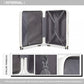 Kono 28 Inch Lightweight Polypropylene Hard Shell Suitcase With TSA Lock - White