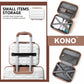 Kono 13 Inch Lightweight Hard Shell ABS Vanity Case - White