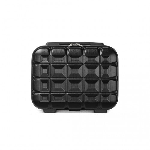 Kono 13 Inch Lightweight Hard Shell ABS Vanity Case - Black