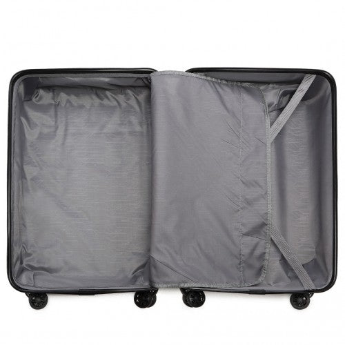Kono 28 Inch Lightweight Hard Shell Abs Suitcase With TSA Lock - Black