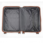 Kono 20 Inch Lightweight Hard Shell Abs Luggage Cabin Suitcase With TSA Lock - Black And Brown