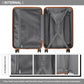Kono 24 Inch Lightweight Hard Shell Abs Suitcase With Tsa Lock - Grey
