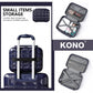 Kono 13 Inch Lightweight Hard Shell ABS Vanity Case - Navy