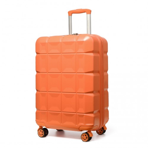 Kono 20 Inch Lightweight Hard Shell Abs Suitcase With TSA Lock - Orange