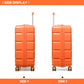 Kono 20 Inch Lightweight Hard Shell Abs Suitcase With TSA Lock - Orange