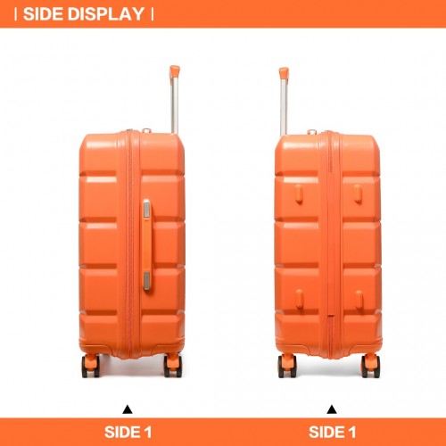 Kono 28 Inch Lightweight Hard Shell Abs Suitcase With TSA Lock - Orange