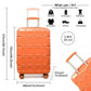 Kono 28 Inch Lightweight Hard Shell Abs Suitcase With TSA Lock - Orange