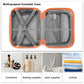 Kono Lightweight Hard Shell Abs Suitcase With TSA Lock And Vanity Case 4 Piece Set - Orange