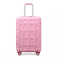 Kono 20 Inch Lightweight Hard Shell Abs Luggage Cabin Suitcase With TSA Lock - Pink