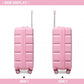 Kono 20 Inch Lightweight Hard Shell Abs Luggage Cabin Suitcase With TSA Lock - Pink