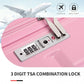 Kono 24 Inch Lightweight Hard Shell Abs Suitcase With TSA Lock - Pink