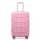 Kono 24 Inch Lightweight Hard Shell Abs Suitcase With TSA Lock - Pink