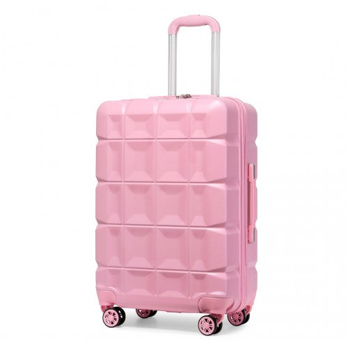 Kono 28 Inch Lightweight Hard Shell Abs Suitcase With TSA Lock - Pink