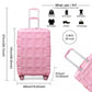 Kono 28 Inch Lightweight Hard Shell Abs Suitcase With TSA Lock - Pink