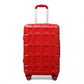 Kono 24 Inch Lightweight Hard Shell Abs Suitcase With TSA Lock - Red