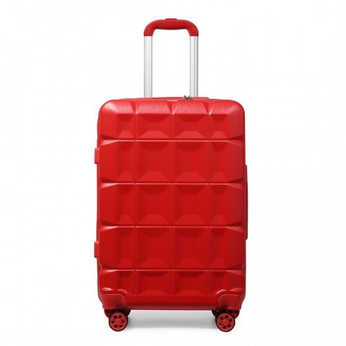 Kono 28 Inch Lightweight Hard Shell Abs Suitcase With TSA Lock - Red