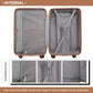 Kono Lightweight Hard Shell Abs Suitcase With TSA Lock And Vanity Case 4 Piece Set - White