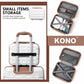 Kono Lightweight Hard Shell Abs Suitcase With TSA Lock And Vanity Case 4 Piece Set - White