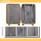 Kono 24 Inch Lightweight Hard Shell Abs Suitcase With TSA Lock - Yellow