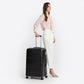 British Traveller 28 Inch Durable Polycarbonate - ABS Hard Shell Suitcase - TSA Lock - Black
