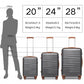 British Traveller 3 Pcs Set Durable Polycarbonate And Abs Hard Shell Suitcase With TSA Lock - Grey And Brown