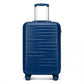 British Traveller 20 Inch Durable Polycarbonate - ABS Hard Shell Suitcase with TSA Lock - Navy