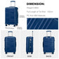British Traveller 28 Inch Durable Polycarbonate - ABS Hard Shell Suitcase - TSA Lock - Navy
