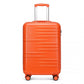 British Traveller 20 Inch Durable Polycarbonate - ABS Hard Shell Suitcase with TSA Lock - Orange