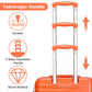 British Traveller 24 Inch Durable Polycarbonate - ABS Hard Shell Suitcase with TSA Lock - Orange