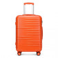 British Traveller 28 Inch Durable Polycarbonate - ABS Hard Shell Suitcase - TSA Lock - Orange