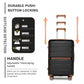 British Traveller 28 Inch Multi-Texture Polypropylene Hard Shell Suitcase With TSA Lock - Black