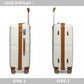 British Traveller 28 Inch Multi-Texture Polypropylene Hard Shell Suitcase With TSA Lock - Cream