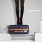 British Traveller 20 Inch Multi-Texture Polypropylene Hard Shell Suitcase With TSA Lock - Navy