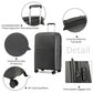 British Traveller 3 PCS 20/24/28 Inch Set Spinner Hard Shell PP Suitcase - TSA Lock - Black