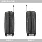British Traveller 24 Inch Spinner Hard Shell PP Suitcase With TSA Lock - Black