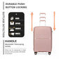 British Traveller 3 PCS 20/24/28 Inch Set Spinner Hard Shell PP Suitcase - TSA Lock - Nude
