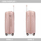 British Traveller 24 Inch Spinner Hard Shell PP Suitcase With TSA Lock - Nude/Pink