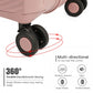 British Traveller 3 PCS 20/24/28 Inch Set Spinner Hard Shell PP Suitcase - TSA Lock - Nude