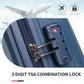 British Traveller 4 Pcs Set Spinner Hard Shell PP Suitcase With TSA Lock And Vanity Case - Navy